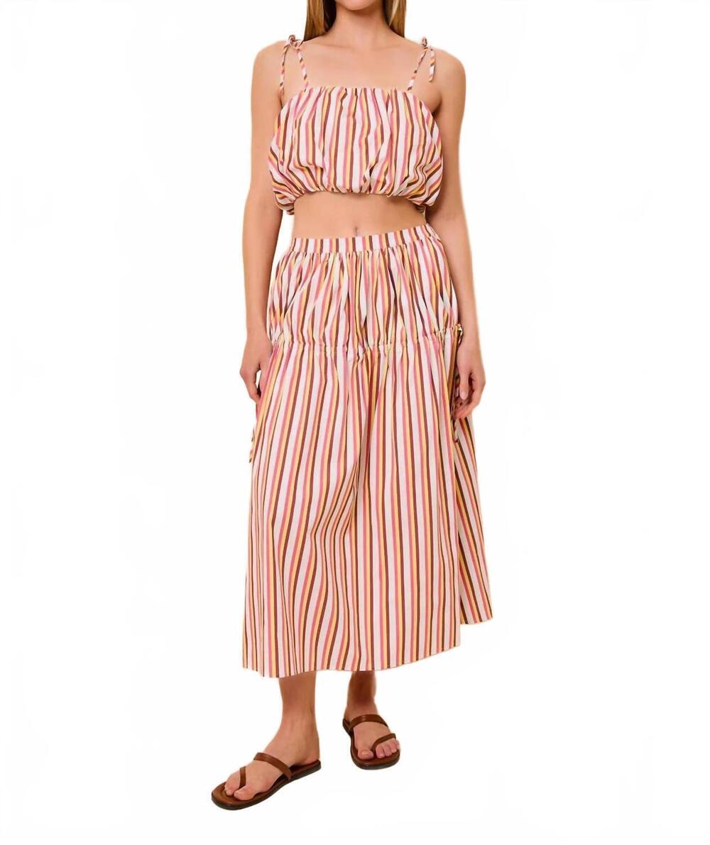 NEW SOLID & STRIPED ivy poplin skirt in symi stripe